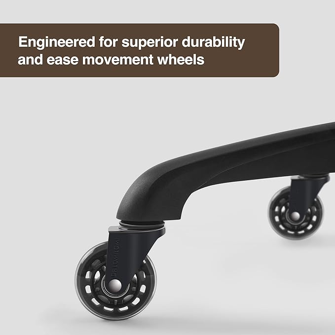 Heavy-Duty Ergonomic Pneumatic Swivel Rolling Saddle Stool with Extra Wide Seat for Hygienic Clinic Spa Massage Home and Office - 505 KIMO (Black)