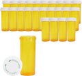 Plastic Amber Medicine Pill Bottles, 8 Dram, (25 Pack), Push Down and Turn Child Resistant Caps, Amber Prescription Vial, Medicine Container, Pill Cases Dispenser Organizers