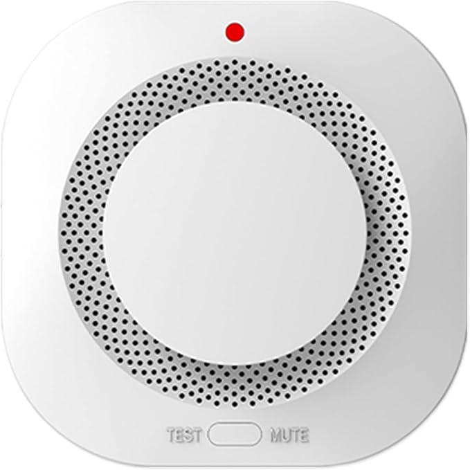 Photoelectric Smoke Detector Fire Alarm, Battery Operated, Smoke Alarm with Test Button & Low Battery Signal, LED Warning Light, 85-Decibel Alarm Sound, Easy Installation for Living Rooms and Bedrooms
