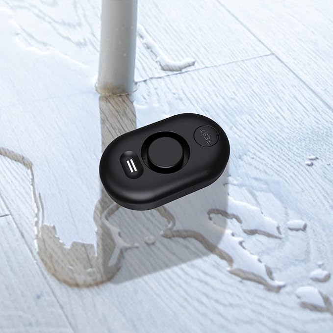 Water Leak Detector Sensor Alarm: Home Water Flooding Monitor Smart Sink Overflow Monitoring Adjustable Wet Moisture Alert Pipe Leakage Drip Detection Warning for Basement Floor (2 Sensor)