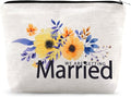 Engagement Gifts for Her Cosmetic Bag Bridal Shower Gifts for Bride Makeup Bag Pouch Wedding Gift Toiletry Bags Bride To Be Gift Bags Newlywed Married Engaged Travel Bags Bachelorette Party Pouches
