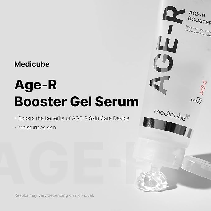 Medicube Age-R Booster Gel Serum for Skin Care Devices - Moisturizing and Nourishing Facial Serum with Plant Stem Cell Extract, Hyaluronic Acid, Collagen - Hypoallergenic Korean Skin Care