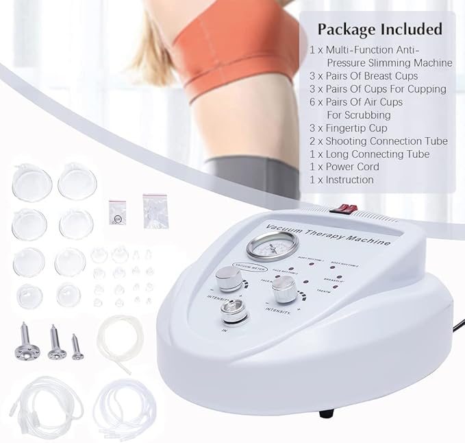 Vacuum Therapy Machine,Professional Acupoint Cupping Body Shaping Device New Body Machine for Body Care with 30 Cups and 3 Pumps