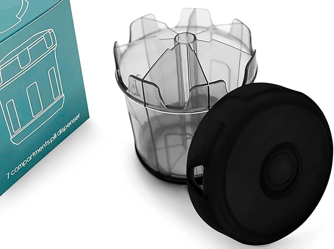 Extra Large Monthly Pill Box Weekly Medicine Storage Box Soft TPU Lid Medicine Box with 7 Large Compartments