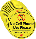 Please No Cell Phone Use Sticker Signs, 4 inches Self Adhesive No Cell Phone Use Warning Labels (15 Pack）