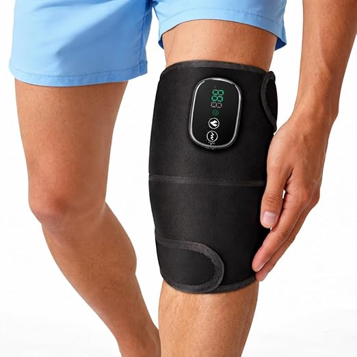 Portable Knee Massager for Pain Relief, Knee Heating Pad for Knee Pain, Knee Massager with Heat, Heated Knee Massager, Newly 4 Powerful Motors, 5 Heats and 5 Massage Modes