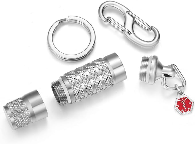Divoti Precision CNC Machined Stainless Steel EDC Pill Fob - Micro/Stainless w/Extender