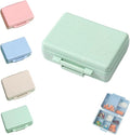 2023 New Daily Pill Organizer, 9 Compartments Portable Sealed Pill Box, Travel Pill Organizer, Waterproof Design Pill Box for Wallet Pocket to Hold Vitamins, Cod Liver Oil & Medications (G-1PC-Green)
