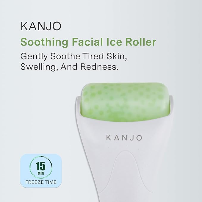 Kanjo Ice Roller for Face & Eye Puffiness Migraine Relief, Ice Face Rollers Facial Massage, Women Skincare Anti Wrinkle Pain Relief