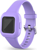 FitTurn Band Compatible with Garmin vivofit jr. 3 Bands Kids Replacement Accessory Soft Silicone Band 130-175mm Size for vivofit jr 3 Fitness Tracker Ages 4+ for Kids Wristbands (Purple)