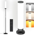 Light Therapy Lamp 10,000 Lux Happy Therapy Light with Remote, 2-in-1 Pedestal to Tabletop Full Spectrum Daylight Lamp with Adjustable Color/Brightness/Timer, Memory Function, Black