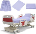 Moukeren 3 Pcs Hospital Bed Sheets Set Deep Pocket Fitted Sheet 36 with Elastic All Around Easy Care Knitted Jersey for Home/Nursing Home (Lavender Purple)