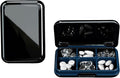 Travel Pill Organizer - Large Pocket Pill Box with Separate Compartments, Medicine Case for Daily Vitamins & Medication (Black)