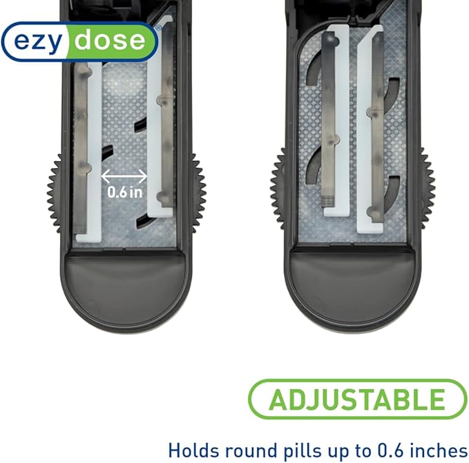 EZY DOSE Multi-Pill Cutter and Splitter with Dispenser, Cuts Multiple Pills, Vitamins & Tablets at Once, Stainless Steel Blade, Easy-to-Use, Travel Size Pill Organizer for Seniors and Adults