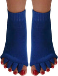Women Toe Separator Socks Toeless Foot Alignment Socks for Yoga GYM Massage Pain Relief Improves Circulation Stretchy