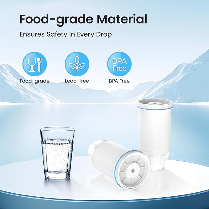 Water Filter Replacement for zero Pitchers and Dispenser,fit for ZR-001 ZR-004 ZP-006 ZR-017 ZS-008 Filters, Multi-Stage Filter System Reduce Lead, Chromium, PFOA/PFOS and TDS, 4pack,by Cobectal