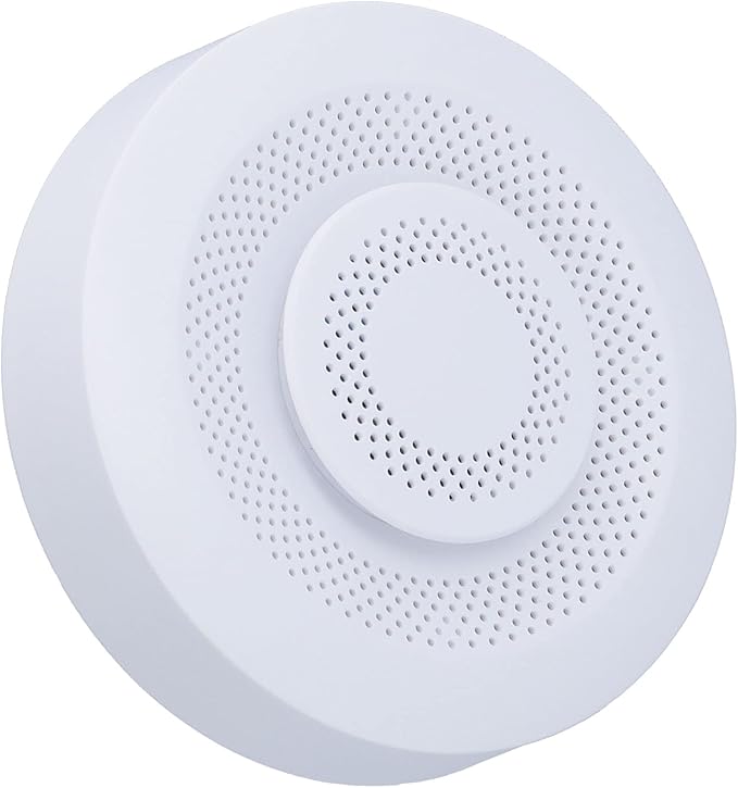 Smart Air Quality Monitor WiFi Enabled VOC CO2 Temperature Humidity Detector for Home Office PVC 3.5 Inch