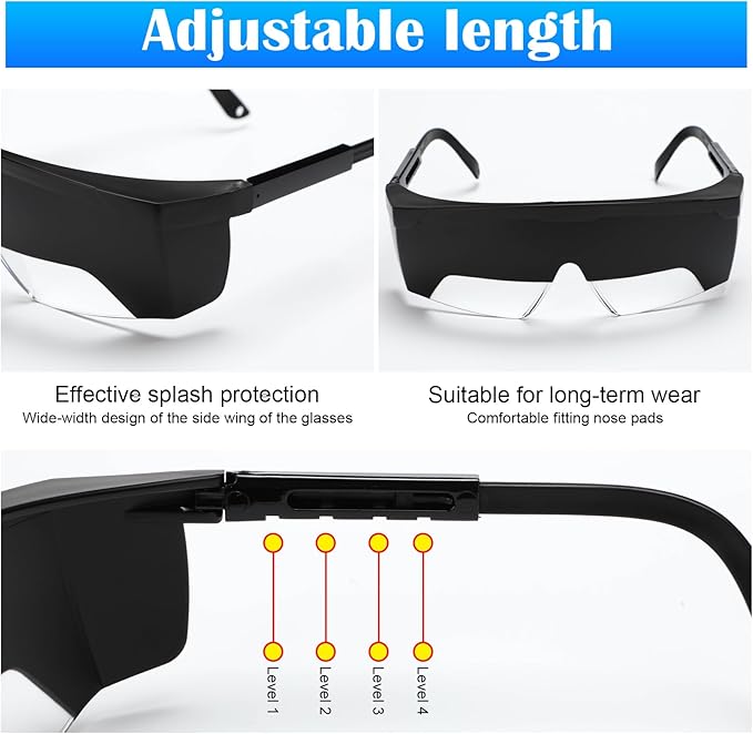 2 Set Aviation Flight Training Glasses Adjustable View Limiting Goggles Device, Tag Light Gun Signal(Clear, Black)