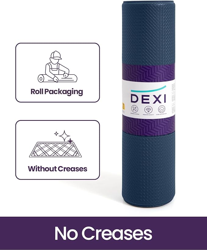 DEXI Kitchen Floor Mats Cushioned Anti Fatigue, 23x71, Large Wide Standing Runner Rug Waterproof, Comfort Memory Foam Padded for Front Sink Laundry, Navy