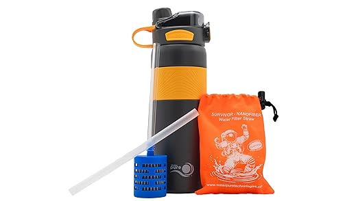 Survivor Nanofiber Fast Flow Filtered Water Bottle