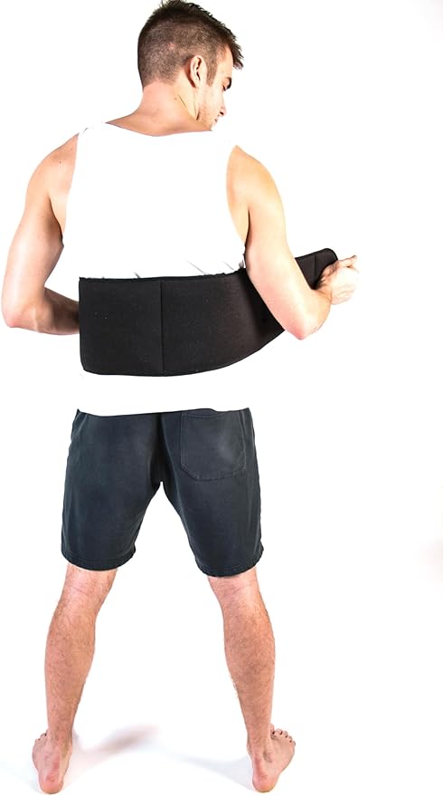 Cryopak Cold and Hot Therapy Wrap, Black, Latex-Free, Non-Toxic, for Back, Abdomen, Hip, Sports Injury Prevention, Recovery (Back/Abdomen). kit Includes Flexible Gel Compress, Sleeve and Strap.