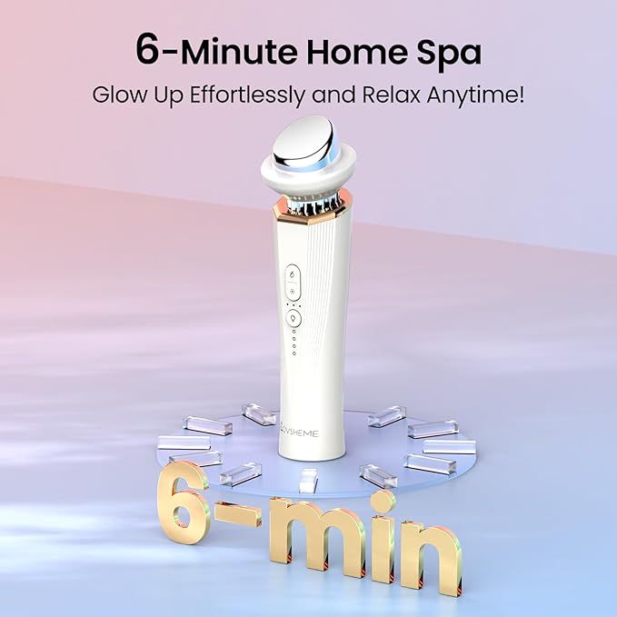 Radiant Renewal Skincare Wand – HD-44 Face & Eye Massager for Depuffing, Dark Circles, and Glowing Skin | Heat & Cooling Therapy, Facial Roller, Eye Care Tool for Women