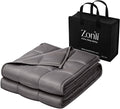 ZonLi Cooling Weighted Blanket (60"x80", 20lbs, Grey) Queen Size Bamboo-Derived Rayon Weighted Blanket for Adults, High Breathability Heavy Blanket, Soft Material with Premium Glass Beads