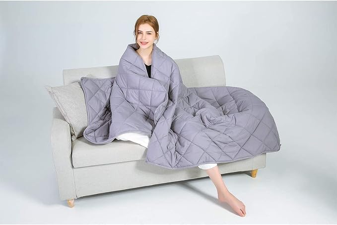 Diamond Weighted Blanket - 48''72''15LB - Calm, Sleep Better and Relax Naturally. Multiple Sizes and for Adult and Kids11