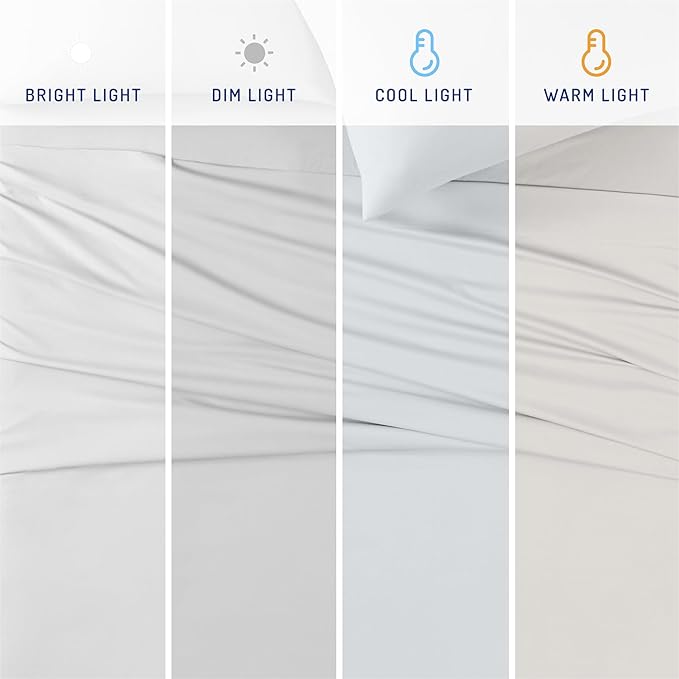 Degrees of Comfort Coolmax® Cooling Fitted Sheet Only, Soft California King Size Bed Sheets for Hot Sleepers, Up to 15" Deep Pocket, All Around Elastic, Wrinkle Free, Stain Resistant, White 1 Piece