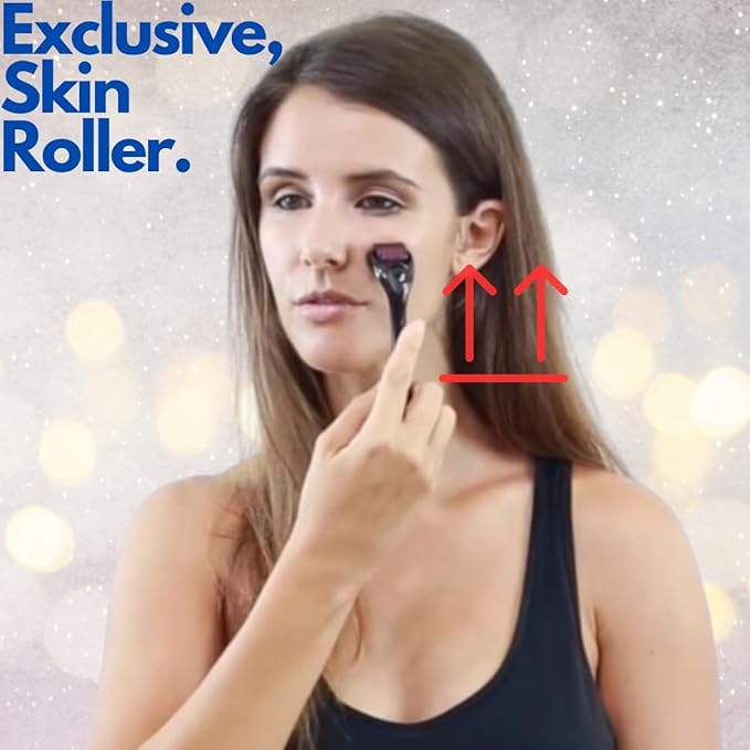 Lift Wand FX Facial Wand Skin Therapy Device Includes 4 Attachments w/Micro Roller Anti Aging Wand, Diminish Wrinkles, Scars, Dark Circles, Breakthrough Device for Beauty