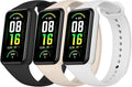 Amzpas TPU Bands for Amazfit Band 7 Fitness & Health Tracker, 3 Pack Soft Breathable Wristband, Adjustable Replacement Sportt Strap for Women Men