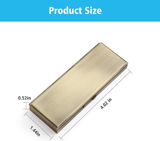 7 Day Pretty Mini Metal Pill Organizer Pill Box with Spring Open Design and 7 Compartment to Hold Vitamins Cod Liver Oil Supplements and Medication(Bronze)