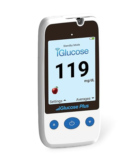 iGlucose Connected Glucose Monitor - Unlimited Test Strips & Lancets - Blood Sugar Testing Kit - Cell Enabled - Immediately Transmits Results & Alerts to SMS, Push & Email to Caregiver or User