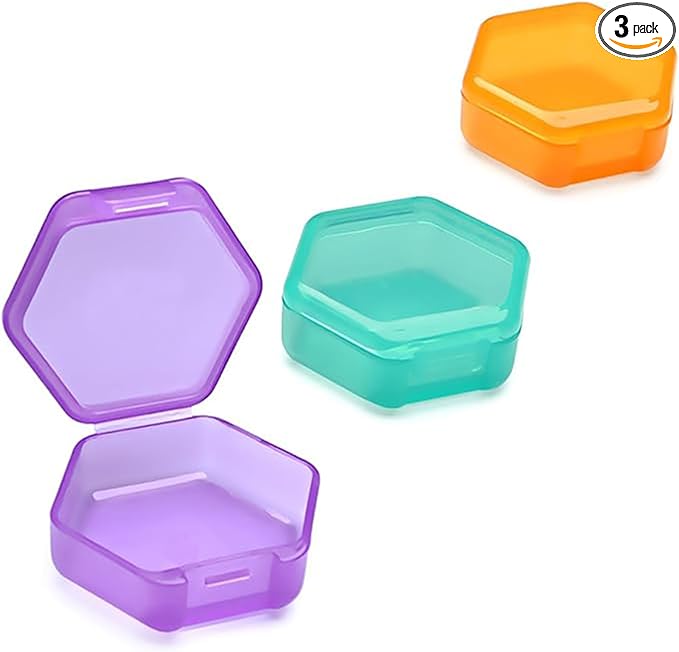 Small Pill Case Travel Pill Box Cute Pill Organizer for Purse Portable Daily Medicine Organizer 1 Compartment Pill Holder for Vitamins, Fish Oil, Supplements