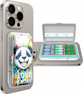 Pill Organizer Discreet for Phone - Portable Small Compact Pill Box with Bracket Cute Pill Organizer Easy Open Waterproof Pill Case for Travel Outdoor Camping(A)
