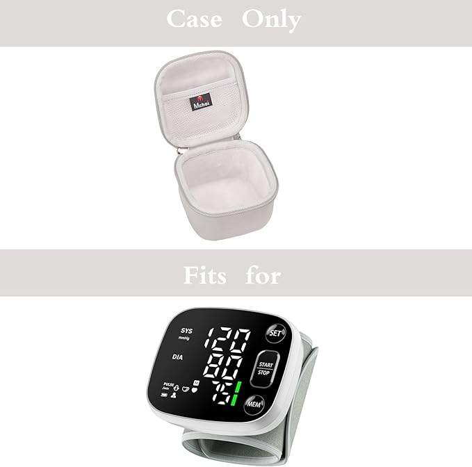 Mchoi Hard Case Suitable for Oklar/for Sejoy/for Medline/for MMIZOO Wrist Blood Pressure Cuff Monitor, Case Only