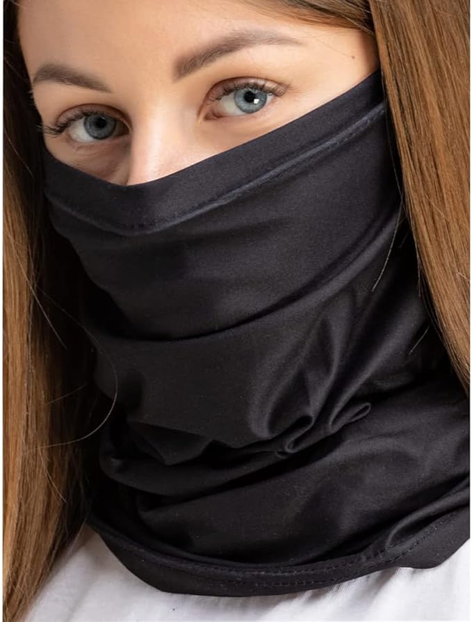VAJOOCLL Faraday Gaiter Shields Scarf Effective Shielding Fluctuation Scarf Protect Brain, Face and Neck (Black)