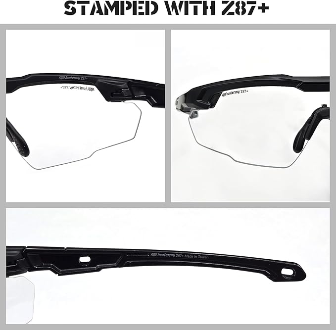 HTS HUNTERSKY Ballistic Tactical Shooting Glasses ANSI Z87+ UV400 Protective Eyewear