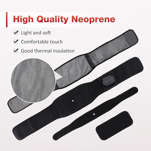 NORTHERN BROTHERS Cordless Heating Pad for Back Pain Relief with Vibration, Heated Waist Belt Wrap for Lower Back & Period Cramps, 5000mAh, 3 Heat & 3 Vibration Modes, Adjustable up to 58", Black