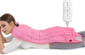 Comfytemp Weighted Heating Pad 17"×33" for Full Back & Leg, Extra Large Electric Heat Pad, Birthday Days Gifts for Mom Women Men Dad, Full Body Heated Pad with Ceramic Bead Filling, Pink