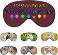 Personalized Eye Mask, Custom Eyeshade Blindfold Add Your Design Image Text Customized Eye Cover with Adjustable Strap for Sleeping Travel Work Naps Blocks Light, Vermilion
