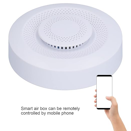WiFi Smart Air Quality Monitor, VOC, Carbon Dioxide, Temperature Humidity Detector for Home, 5V