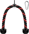 Deluxe Tricep Rope Pull Down Cable, 27 & 36 Inch Rope Length, Easy to Grip & Non-Slip Cable Attachment for Gym Workout Exercise