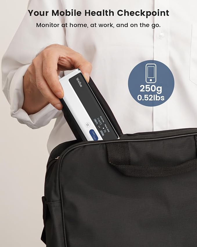 Wellue BP2A Smart Blood Pressure Monitor - Wireless Uppr Arm Cuff Bluetooth BP Machine with One Piece Design, Stores Historical Data and Connects Easily to The APP for iOS & Android