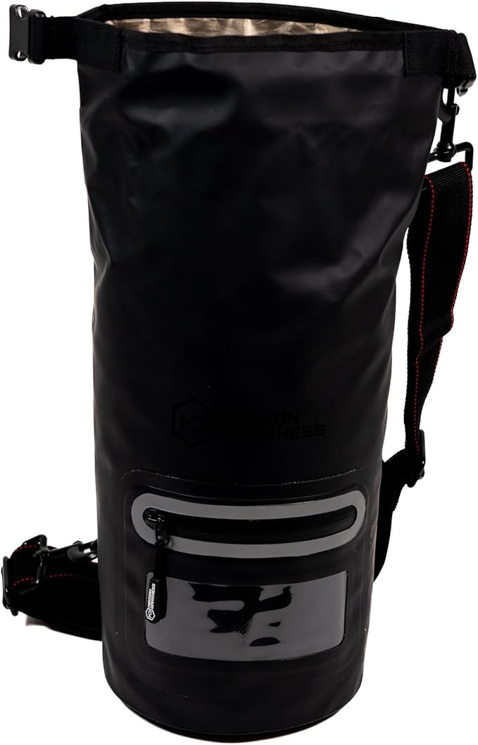 Mission Darkness Dry Shield Faraday Tote 7L Capacity // Waterproof Dry Bag for Electronic Device Security & Transport Signal Blocking Anti-Tracking EMP Shield Data Privacy Fits Phones Tablets Radios