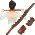 Wood Therapy Lymphatic Drainage Massage Roller Stick Tools, Myofascial Release Tool Stomach Cellulite Massager, Ease Neck Back Waist and Leg Pain Handheld Self Body Sculpting Massage Tool (20 Beads)