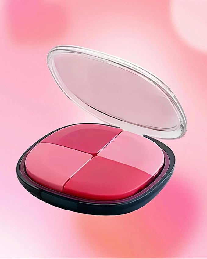 Portable Pill Organizer, Small Pill Case with Pocket 4 Compartments, Travel Pill Box, Pill Container to Hold Vitamin, Fish Oil, Supplement or Jewelry (Red, 4 Case)