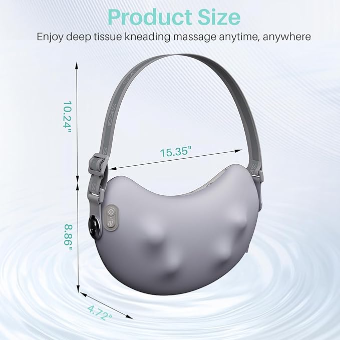 SKG Shiatsu Back Massager for Pain Relief Deep Tissue with Heat 4D Kneading Cordless Electric Massage Pillow Valentine Gifts for Men Women Dad Mom Grandpa