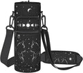 Goth Cat Water Bottle Sling Bag for 25oz/32oz Tumblers,Adjustable Neoprene Water Bottle Carrier Bag,Insulated Carrier with Shoulder Strap & Phone Pocket - Halloween Goth Cat Gifts for Women
