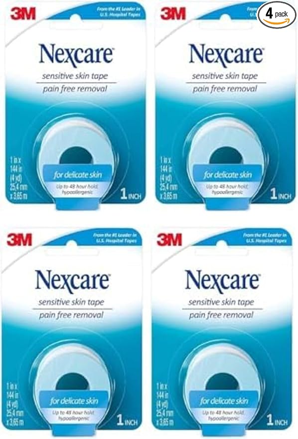 Nexcare Sensitive Skin Low Trauma Tape, 4 count